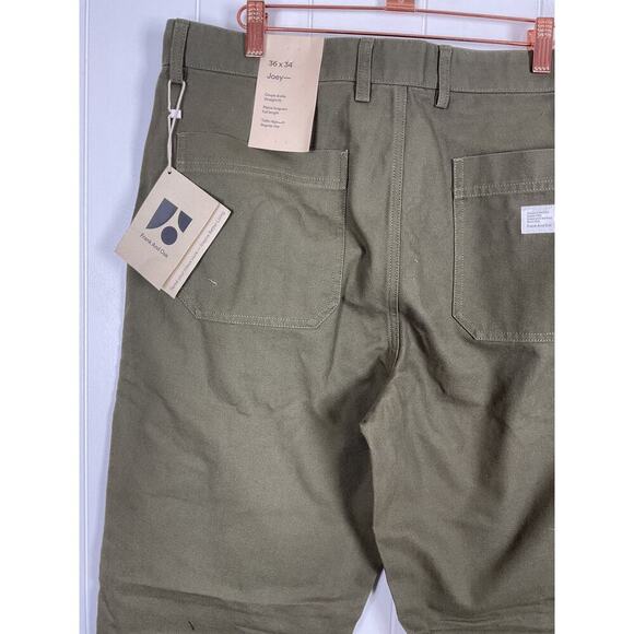 Frank & Oak Mens The Joey Fatique Pant Straight Fit In Fatique Green Size 36/34 - Picture 7 of 10